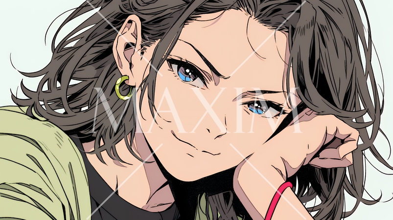 悪巧みをしている女性