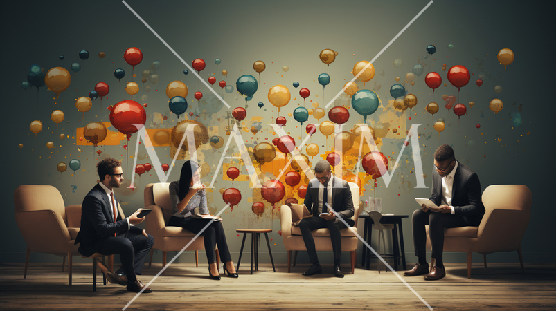 会議で話が行き詰まった様子