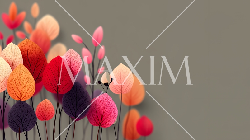 秋の紅葉の葉のフラットな背景画像