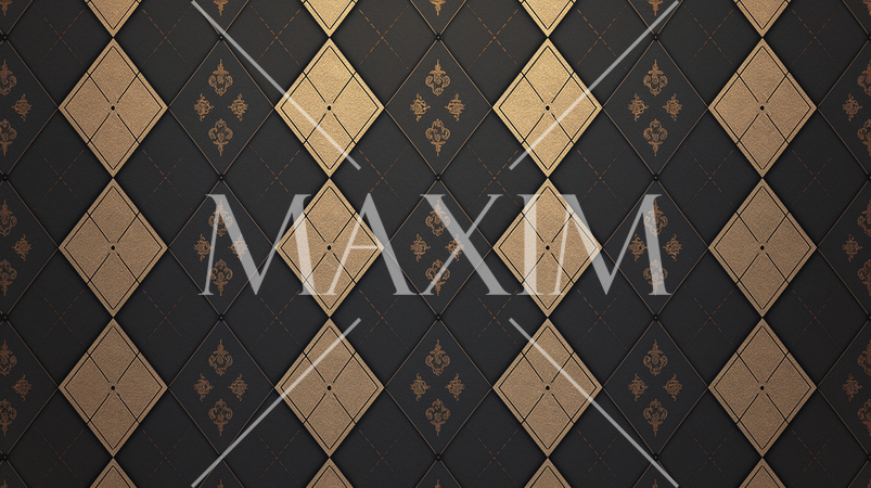 チェック背景: 小さな正方形が交差したパターンで、クラシカルなデザインに適す