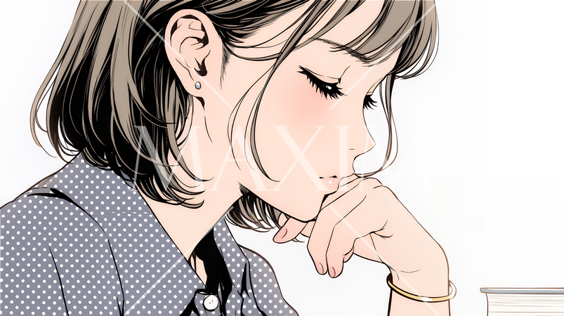 迷いに囚われ、決断できないビジネスウーマン