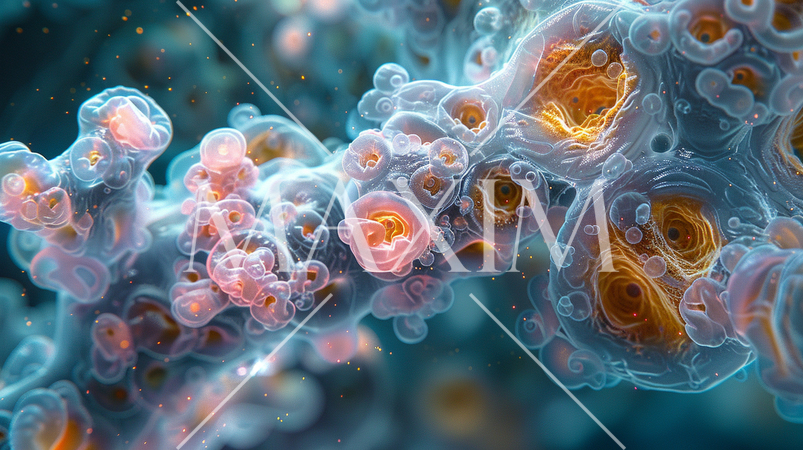 火星とかにいそうな架空の微生物の顕微鏡画像