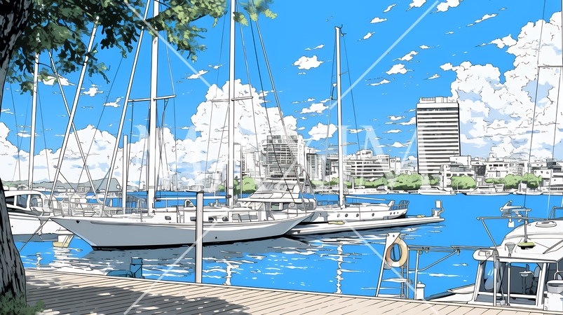 沖縄のヨットハーバー