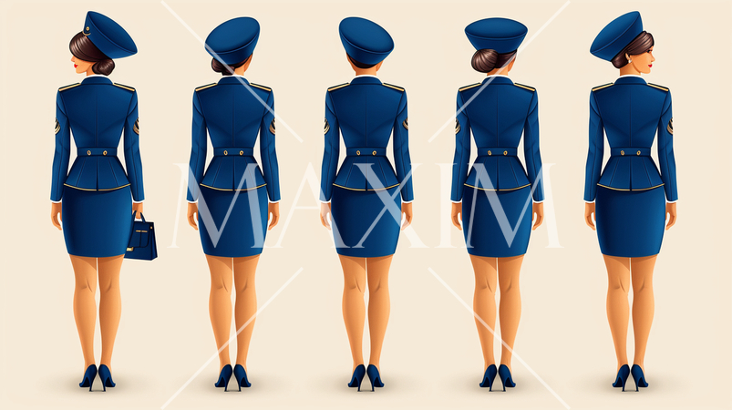 機械のような監視女性がみんな後ろを向いている。逃げるなら今だ。