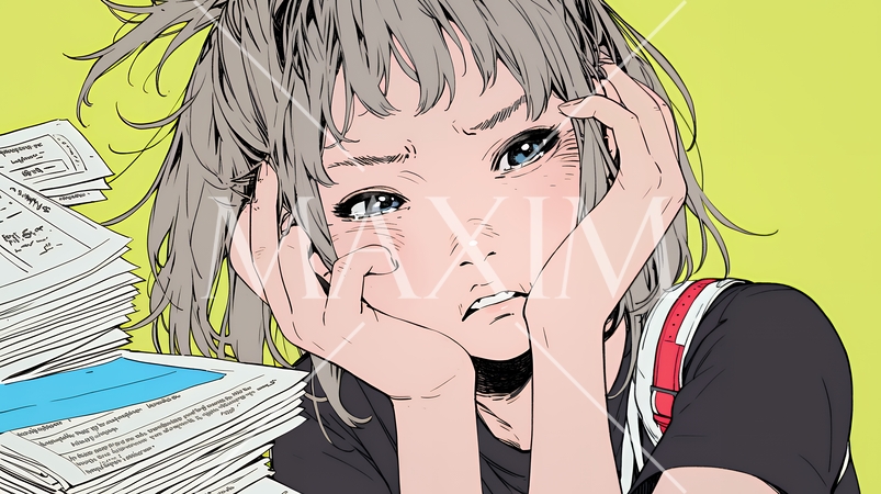 歯痛で頬を押さえている女性