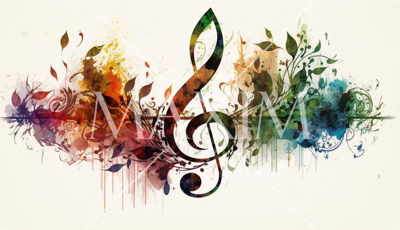 音符をモチーフにした背景