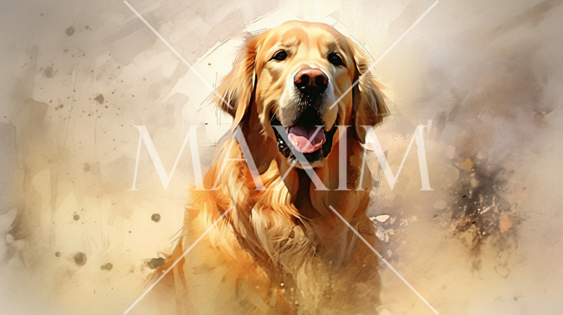 ゴールデン・レトリバー-水彩画