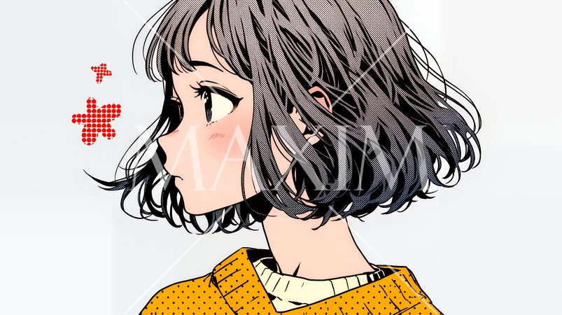 苦笑いをしている女性（気まずさ、困惑、自嘲、内なる葛藤を抱えて）