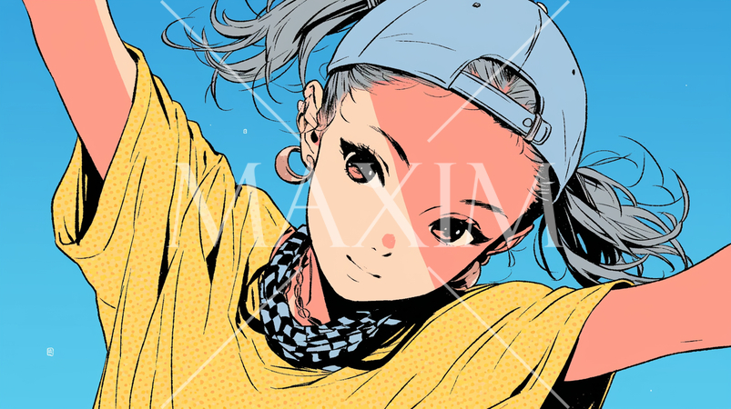 ブレークダンスを練習中の若い女性