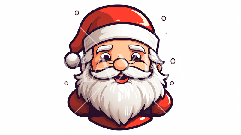 サンタクロースの手書き風イラスト