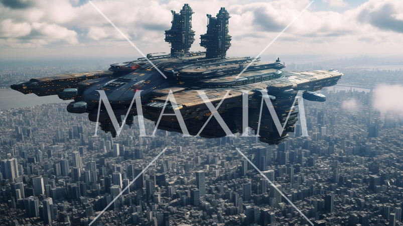 宇宙からの侵略者が大都市上空にやってきた