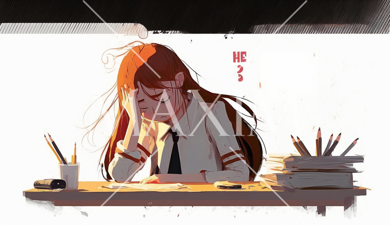 悩んでいる若い女性