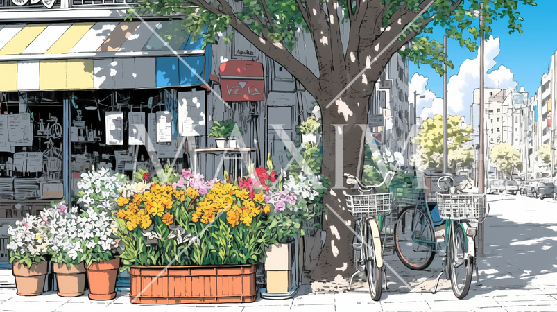 都市に残る昔ながらの小売店