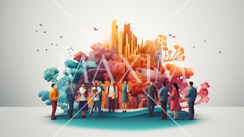 仕事の多様性：異なる業種、職種、文化間での協力。