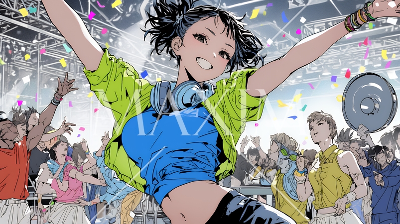 クラブで踊っている若者たち