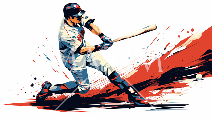 野球選手の打撃の瞬間