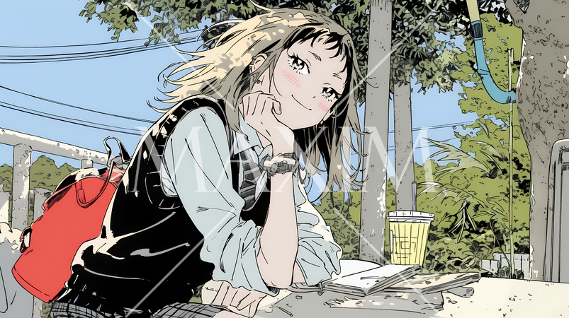 「ふーん、やるじゃない」と驚きと皮肉の混じった表情を見せる若い女性