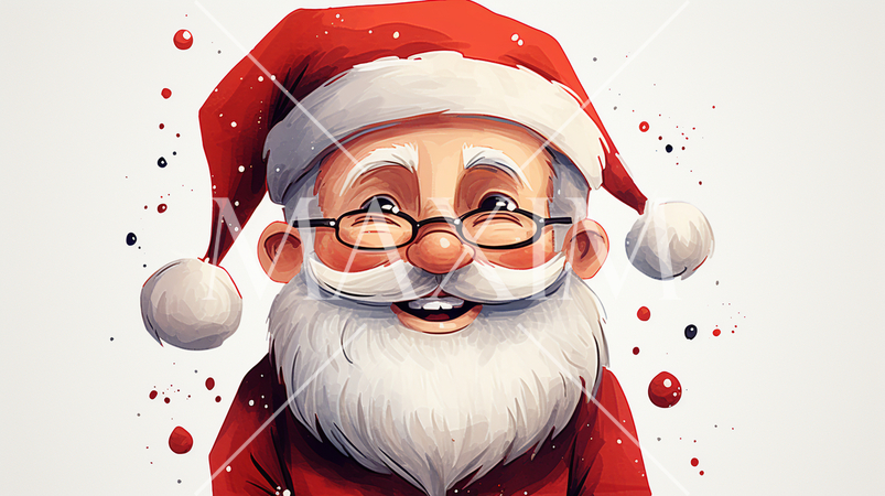 サンタクロースの手書き風イラスト