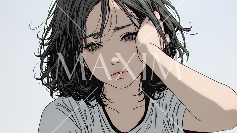 戸惑いの表情の若い女性：困惑した微妙な感情を浮かべた女性