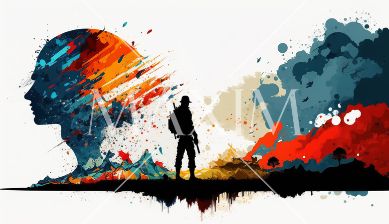 前線に赴く兵士のイメージ