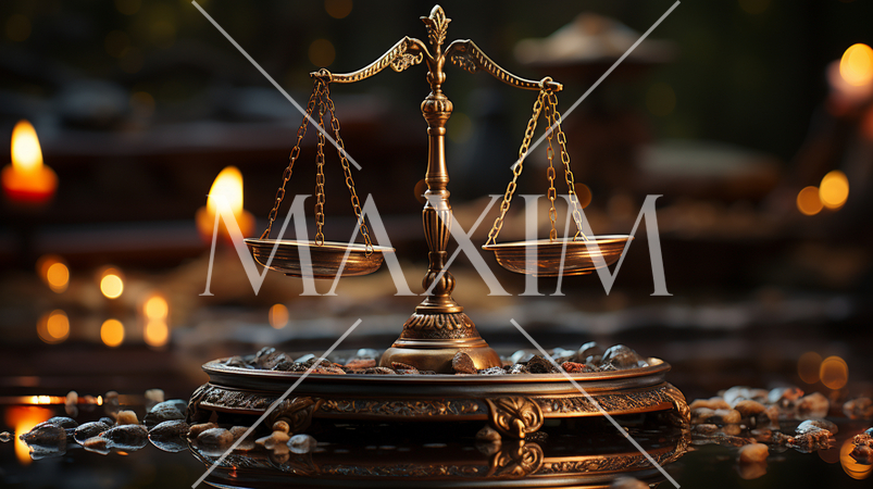 天秤をモチーフにしたバランスのイメージ：精緻CG