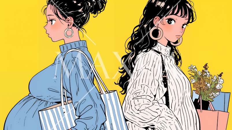 妊娠している若い女性