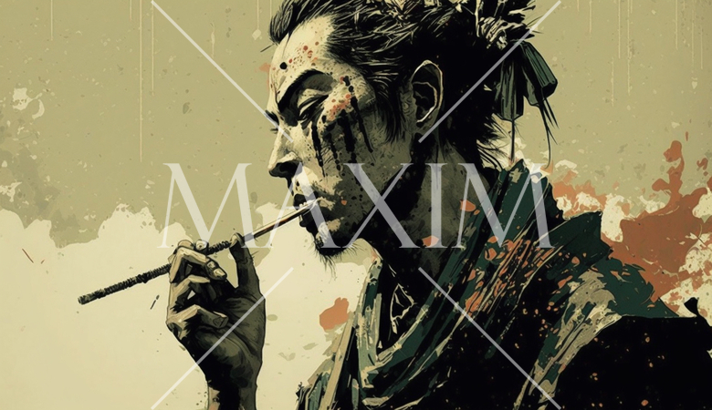 武士は食わねど高楊枝：高楊枝は食事の後に使う小さな楊枝のことですが、迫力ないので大きくしてみた。