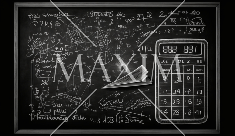 非常に複雑なことが書いてある黒板