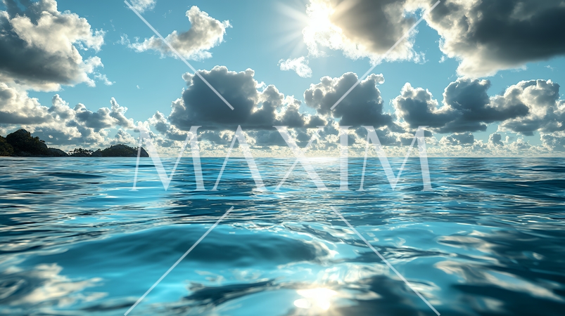 南国の透明な海と青い空：実写風