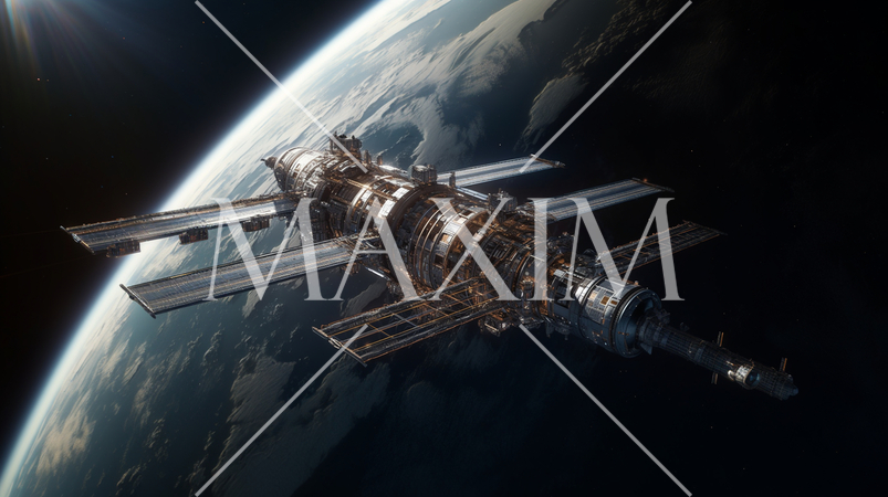 地球を周回する人工衛星（想像）