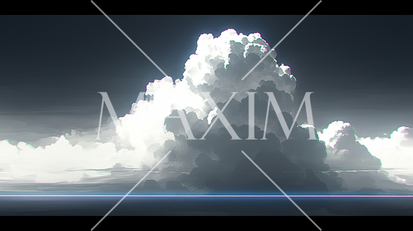 迫り来る巨大な積乱雲