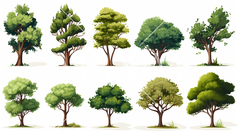 色々な木のアイコンのプリファレンスシート