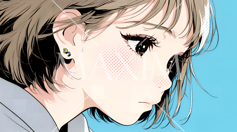 輝く瞳で見つめる好奇心旺盛な若い女性