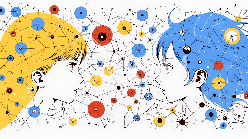 DX・AI・クラウドで進むデジタルトランスフォーメーション｜データネットワークのビジネスコンセプト