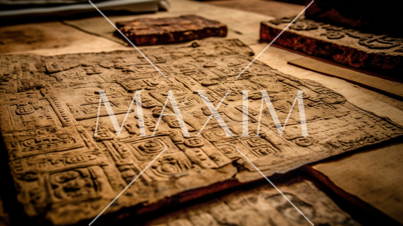 古代遺跡から出土した古文書粘土板（フェイク）