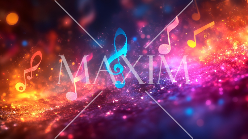 音符など音楽記号をテーマにした背景画像