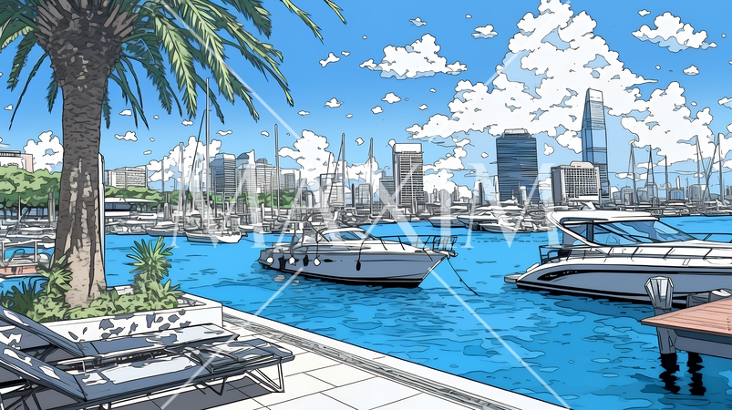 沖縄のヨットハーバー