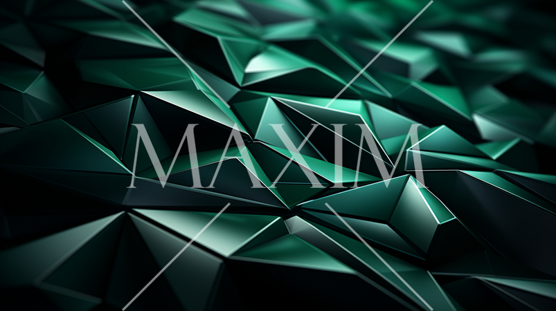 緑基調のジオメトリックな背景