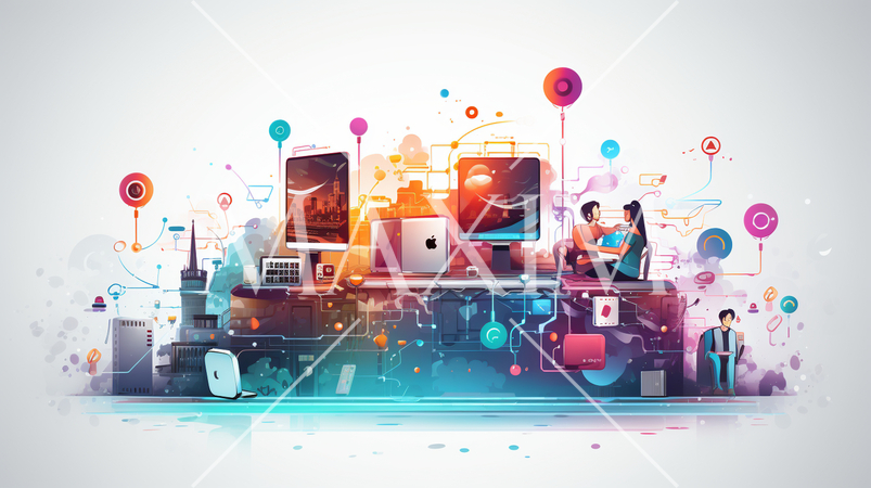 インターネット・オブ・シングス（IoT）：デバイス同士が連携、スマートホームや自動運転車。