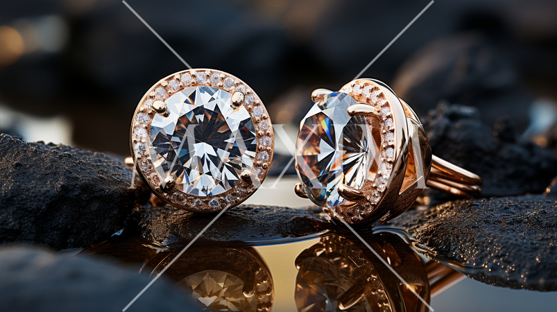 ダイヤモンドの耳飾り