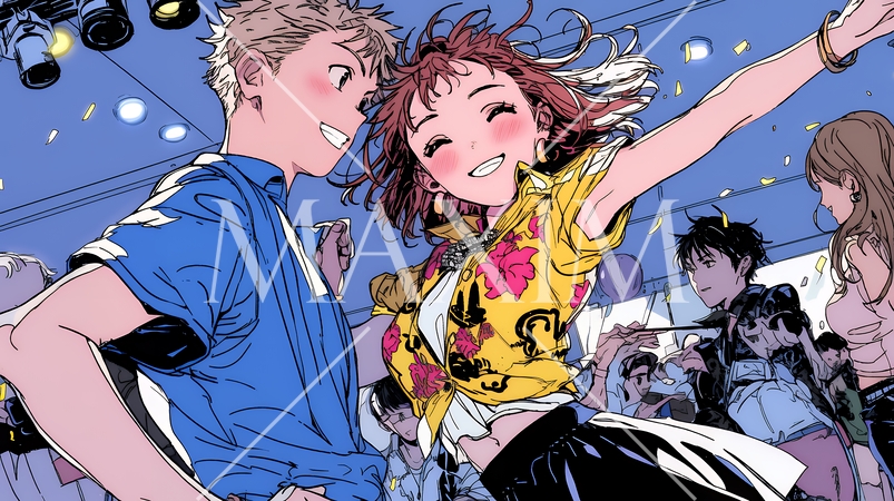 クラブで踊っている若者たち