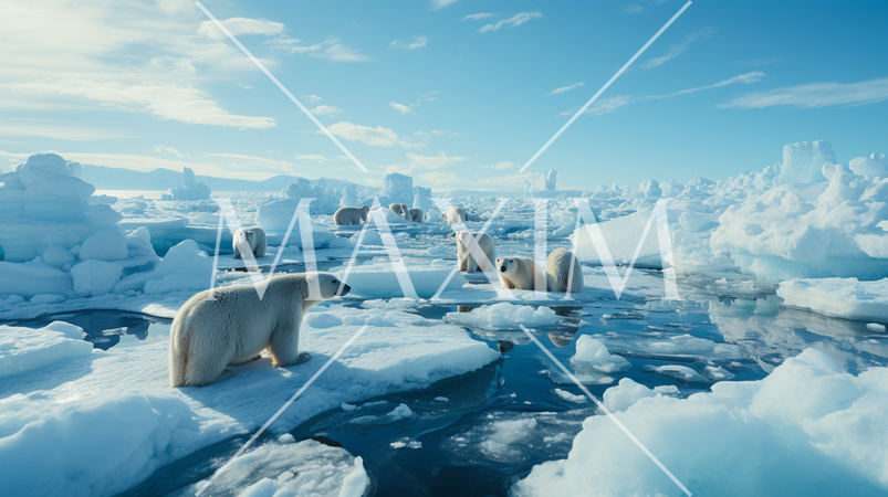 地球温暖化の影響で溶ける極の氷