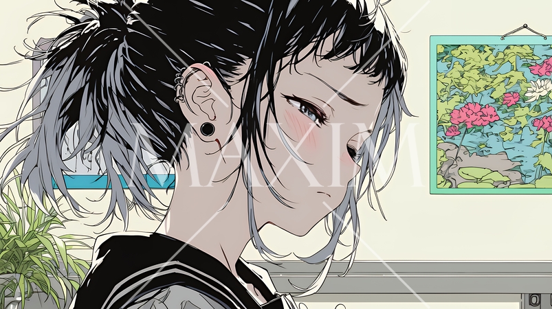 学校でイジメられ、気落ちしている女子高生