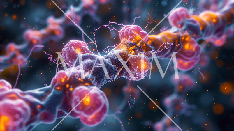 火星とかにいそうな架空の微生物の顕微鏡画像