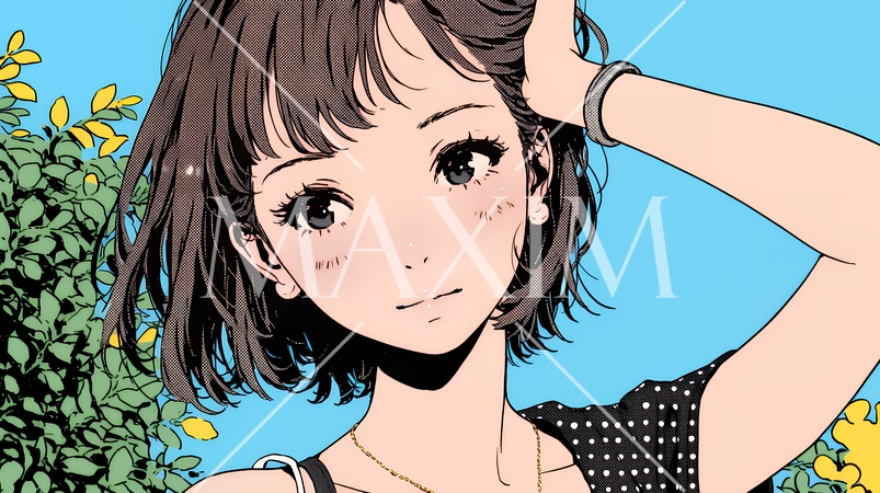 気恥ずかしそうに頭をかき、ごまかすような仕草を見せる若い女性