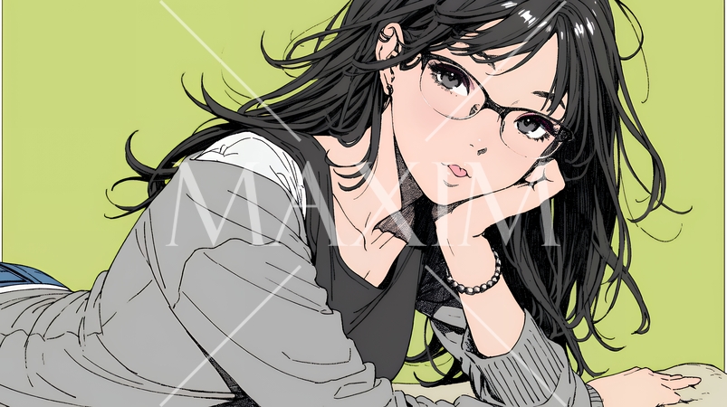 舌をちょっと出して（てへぺろ風）おどけている若い女性