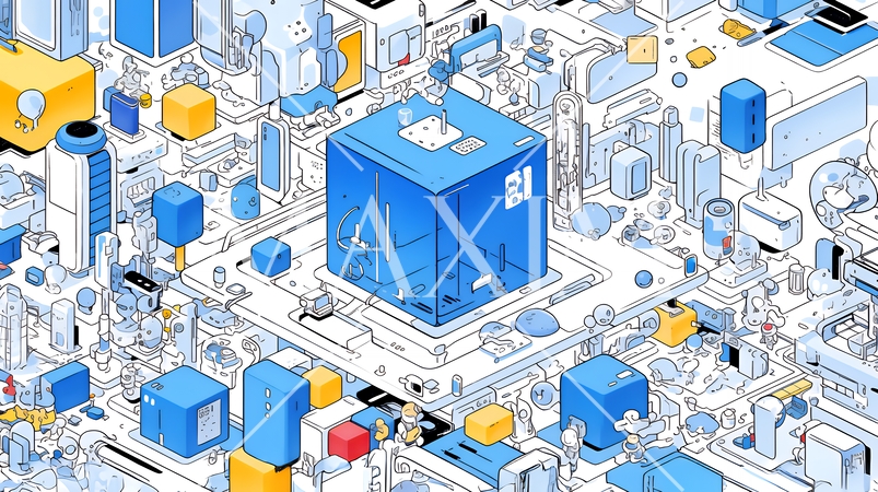 キュービックでジオメトリックな背景画像