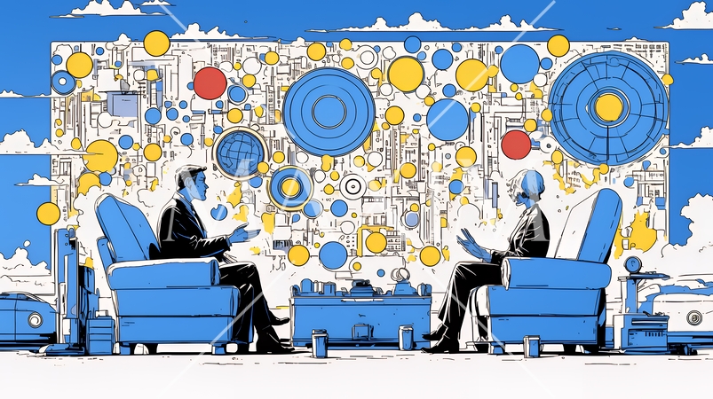 DX・AI・クラウドで進むデジタルトランスフォーメーション｜データネットワークのビジネスコンセプト