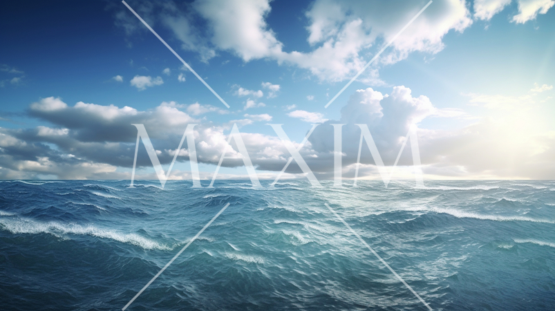 海と空の背景イメージ精緻CG