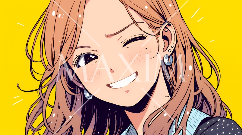 苦笑いをしている女性（気まずさ、困惑、自嘲、内なる葛藤を抱えて）